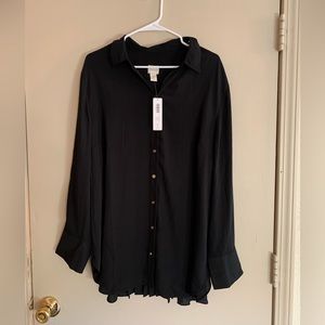 black super pleat tunic from chicos